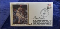 (1) Steve Carlton Baseball Memorabilia (Envelope)