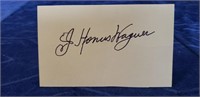 (1) Honus Wagner Autograph (Baseball) Unverified