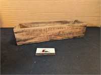 Louden Machinery wood box (Fairfield, IA)