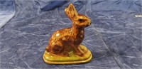 (1) Redware Pottery Rabbit