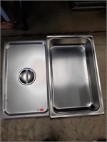 (2) Stainless Steel Prep Pans (w/One Lid)