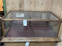 Oak Display case with mirrored back panel