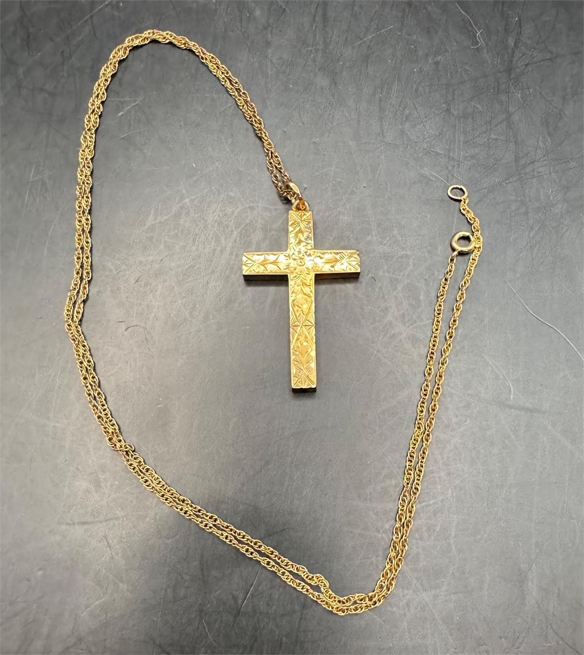 Exquisite Antique 9K Cross