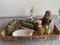 Tray Lot of Christmas Decor