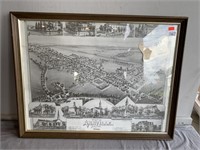 1888 "View of Annville" Framed Drawing