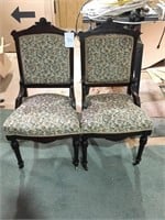 Two Re upholstered ladies chair