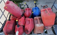 Large Lot Of Gas Cans