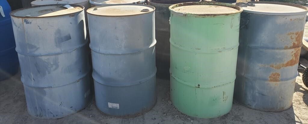 (4) Metal Barrels