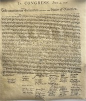 Declaration of Independence replica document