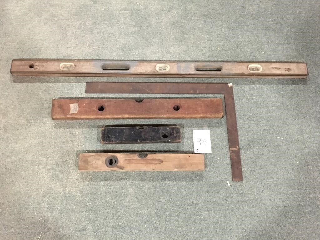 Vintage Lot of 4 levels and 1 metal square