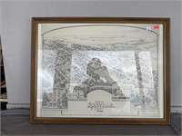 1988 “View of Annville” Framed Drawing