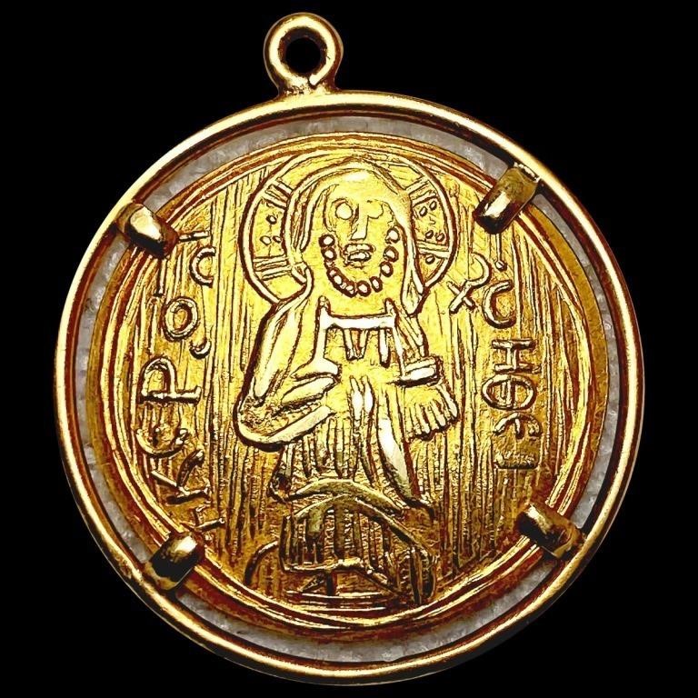 1028-1034 Byzantine .1846oz Gold Solidius w/ 18k