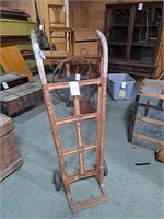 Antique dolly- iron w/ wood handles