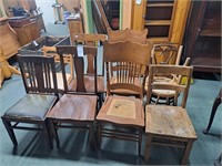 Dealer lot 9 assorted chairs