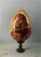 RUSSIAN PAINTED/LACQURED WOOD "PASSION" EGG