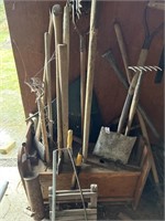 Yard Tools in Bin