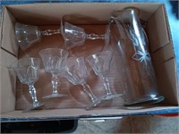 Glass pitcher & glasses