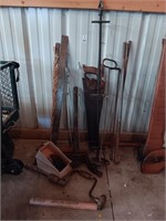 Early tools, hand saw, brace, bit, drill, etc.