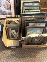 2 Boxes of Vintage Picture Frames