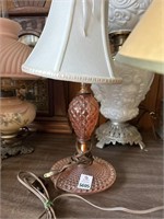 Glass Diamond Quilted Lamp