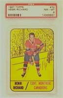 1967 Topps Hockey #72 Henri Richard PSA 8 NM-MT