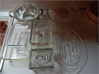 Early glass baking dishes
