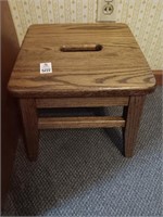 Oak wood foot stool