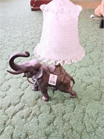 Early cast iron elephant lamp (damaged)