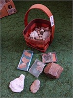 Collectable stones w/ basket