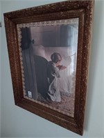 Early young girl praying picture