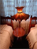 Early wood table lamp