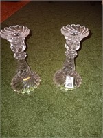 Early glass candle holders