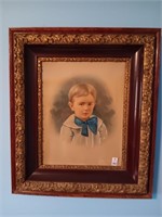 Antique large framed picture