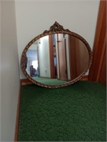 Early ornate large wall mirror