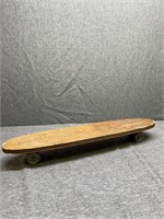 Vintage wooden skateboard