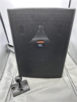 Pair of JBL speakers with brackets