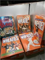 6 Cereal Boxes of Various Sports - including