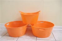 3pc Large Plastic Party Buckets