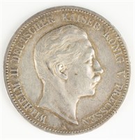 Coin 1907 FUNF (5) Marks German Silver Coin-EF