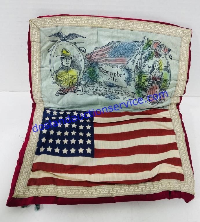Vintage Patriotic Handkerchiefs Pouch
