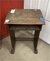 Kentucky student desk with ink well, 18 X 23 X 32