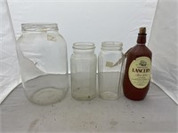 4 pc glass jars