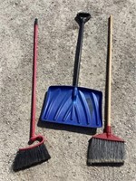 Brooms and shovel