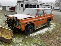 1977/1978 K5 Chevy Blazer plow truck, runs and