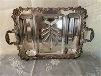 Very Nice Silver on Copper Serving Tray