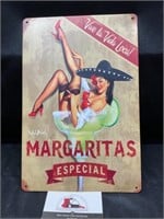 Margarita Pin Up Metal Sign