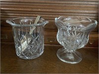 Heavy Crystal Ice Bucket & Vase