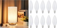 $35 Small Table Lamp & 10PK E12 Dimmable Bulbs