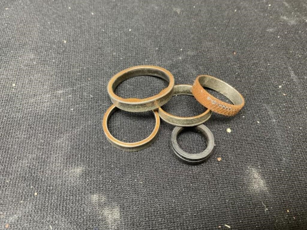 Coins made into rings