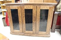 Oak and smoked glass Wine Cooler